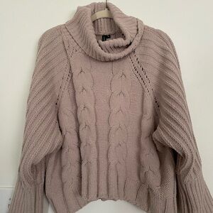 Moon & Madison Women's Cable Knit Sweater - Taupe